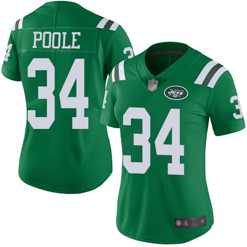 New York Jets Limited Green Women Brian Poole Jersey NFL Football 34 Rush Vapor Untouchable
